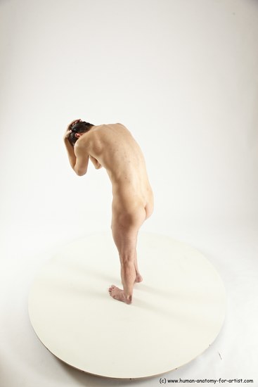 Nude Man White Standing poses - ALL Athletic Short Brown Standing poses - simple Multi angles poses Realistic