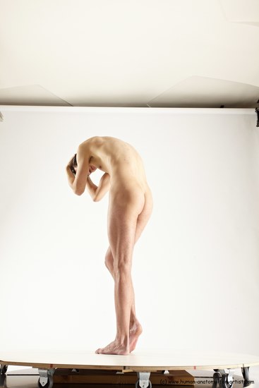 Nude Man White Standing poses - ALL Athletic Short Brown Standing poses - simple Multi angles poses Realistic