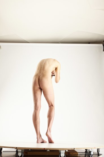 Nude Man White Standing poses - ALL Athletic Short Brown Standing poses - simple Multi angles poses Realistic