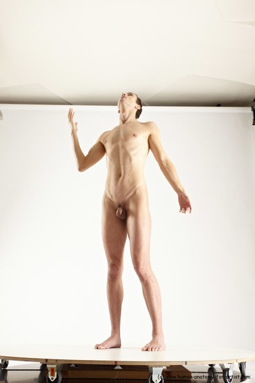 Nude Man White Standing poses - ALL Athletic Short Brown Standing poses - simple Multi angles poses Realistic