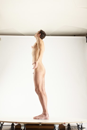 Nude Man White Standing poses - ALL Athletic Short Brown Standing poses - simple Multi angles poses Realistic