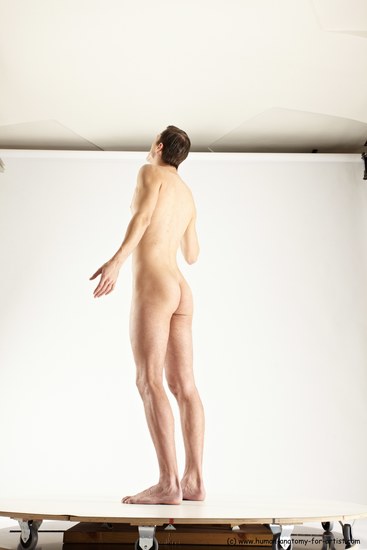 Nude Man White Standing poses - ALL Athletic Short Brown Standing poses - simple Multi angles poses Realistic