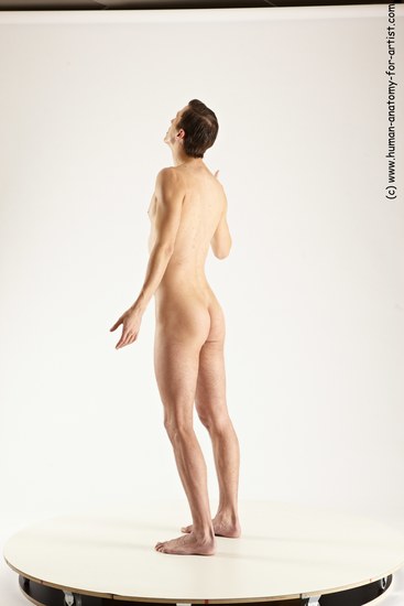 Nude Man White Standing poses - ALL Athletic Short Brown Standing poses - simple Multi angles poses Realistic