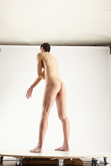 Nude Man White Standing poses - ALL Athletic Short Brown Standing poses - simple Multi angles poses Realistic