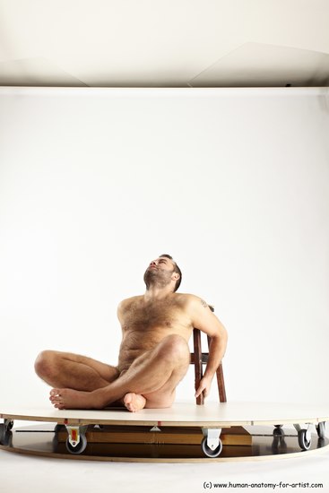 Nude Man White Sitting poses - simple Average Short Brown Sitting poses - ALL Multi angles poses Realistic