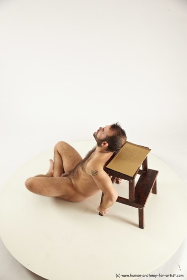 Nude Man White Sitting poses - simple Average Short Brown Sitting poses - ALL Multi angles poses Realistic