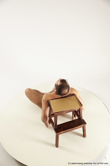 Nude Man White Sitting poses - simple Average Short Brown Sitting poses - ALL Multi angles poses Realistic