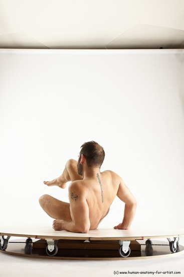 Nude Man White Laying poses - ALL Average Short Brown Laying poses - on side Multi angles poses Realistic