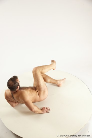 Nude Man White Laying poses - ALL Average Short Brown Laying poses - on side Multi angles poses Realistic