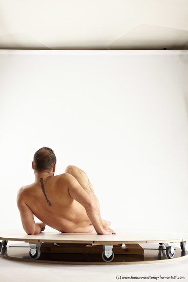 Nude Man White Laying poses - ALL Average Short Brown Laying poses - on side Multi angles poses Realistic