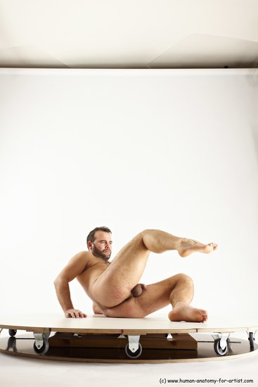 Nude Man White Laying poses - ALL Average Short Brown Laying poses - on side Multi angles poses Realistic