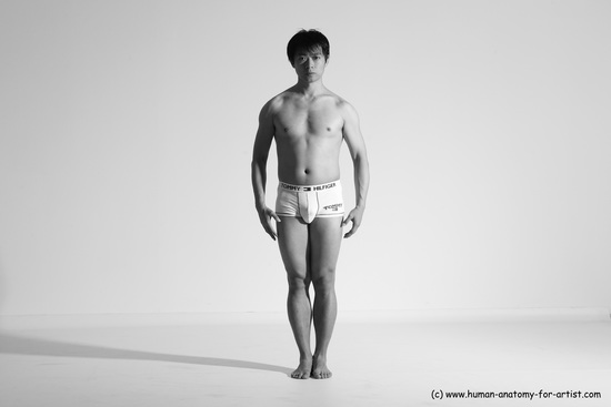 Underwear Martial art Man Asian Moving poses Average Short Black Dynamic poses Academic