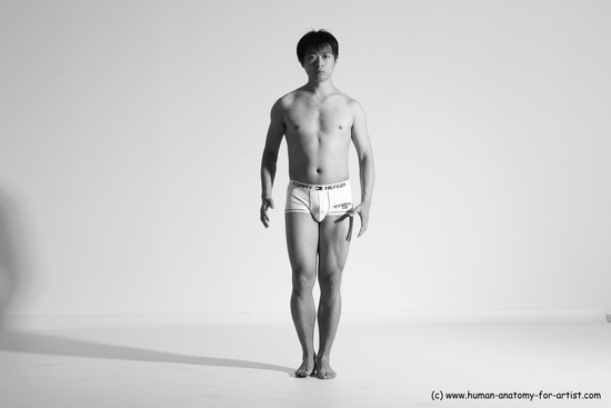 Underwear Martial art Man Asian Moving poses Average Short Black Dynamic poses Academic