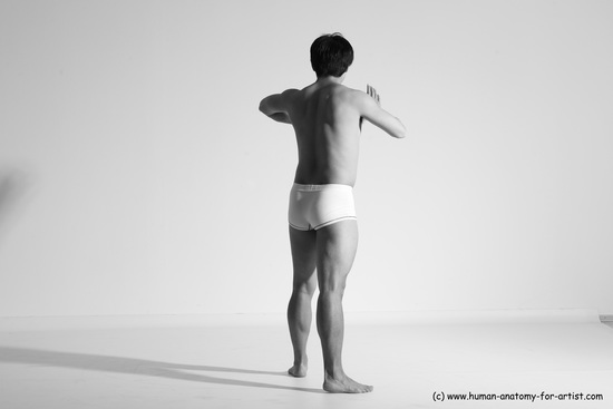 Underwear Martial art Man Asian Moving poses Average Short Black Dynamic poses Academic