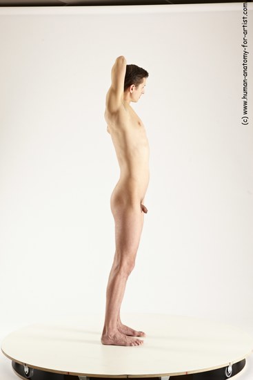 Nude Man White Standing poses - ALL Athletic Short Brown Standing poses - simple Multi angles poses Realistic