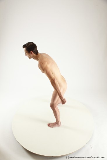 Nude Man White Standing poses - ALL Athletic Short Brown Standing poses - simple Multi angles poses Realistic