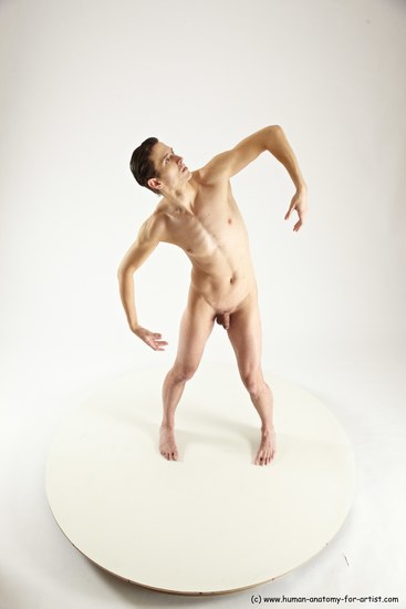 Nude Man White Standing poses - ALL Athletic Short Brown Standing poses - simple Multi angles poses Realistic