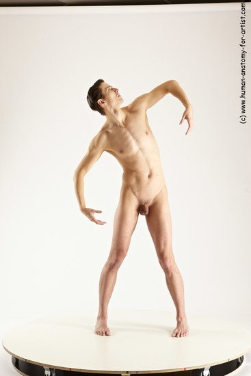 Nude Man White Standing poses - ALL Athletic Short Brown Standing poses - simple Multi angles poses Realistic