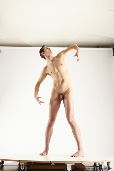 Nude Man White Standing poses - ALL Athletic Short Brown Standing poses - simple Multi angles poses Realistic