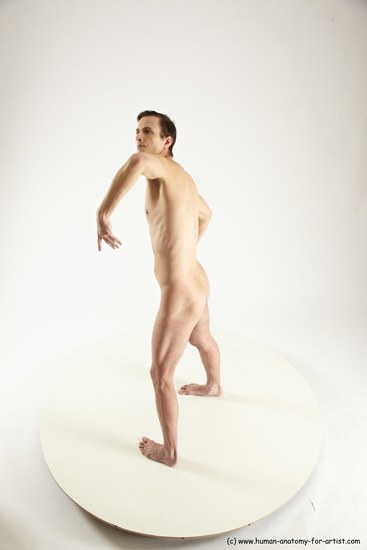 Nude Man White Standing poses - ALL Athletic Short Brown Standing poses - simple Multi angles poses Realistic