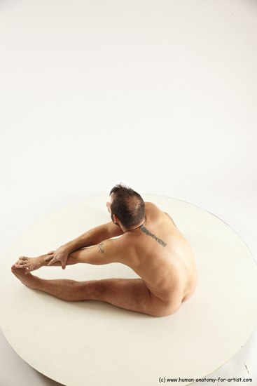 Nude Man White Sitting poses - simple Average Short Brown Sitting poses - ALL Multi angles poses Realistic