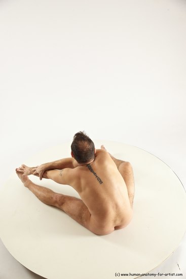 Nude Man White Sitting poses - simple Average Short Brown Sitting poses - ALL Multi angles poses Realistic