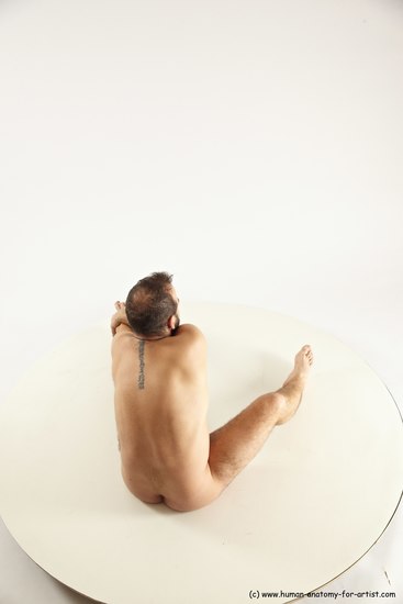 Nude Man White Sitting poses - simple Average Short Brown Sitting poses - ALL Multi angles poses Realistic