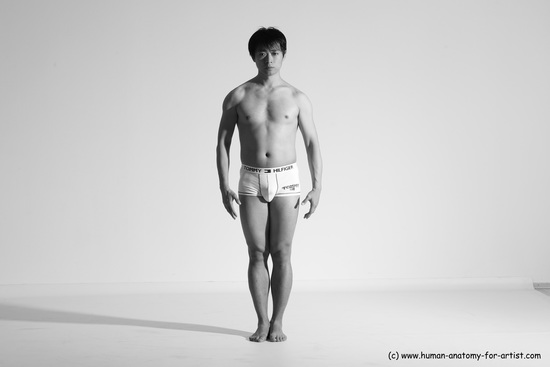 Underwear Martial art Man Asian Moving poses Average Short Black Dynamic poses Academic