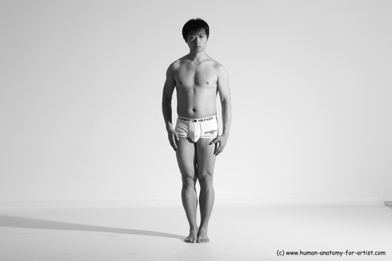 Underwear Martial art Man Asian Moving poses Average Short Black Dynamic poses Academic