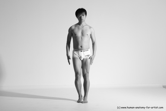 Underwear Martial art Man Asian Moving poses Average Short Black Dynamic poses Academic