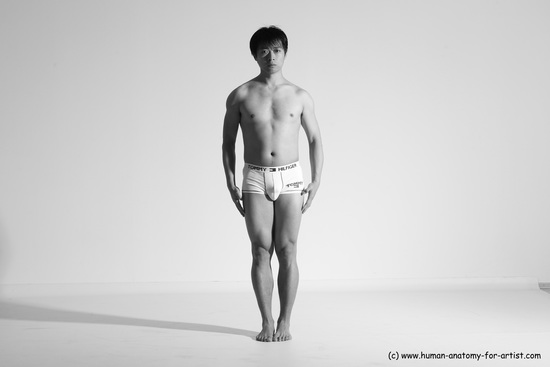 Underwear Martial art Man Asian Moving poses Average Short Black Dynamic poses Academic