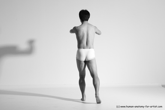 Underwear Martial art Man Asian Moving poses Average Short Black Dynamic poses Academic