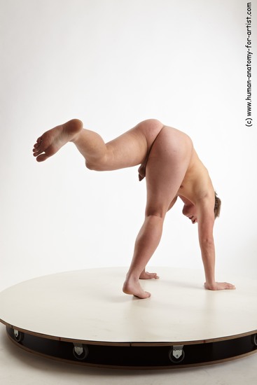 Nude Man White Standing poses - ALL Average Short Blond Standing poses - bend over Realistic