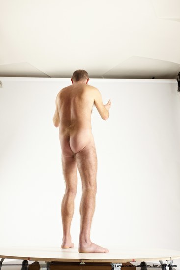 Nude Man White Standing poses - ALL Slim Short Brown Standing poses - simple Multi angles poses Realistic