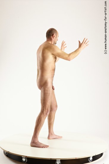 Nude Man White Standing poses - ALL Slim Short Brown Standing poses - simple Multi angles poses Realistic