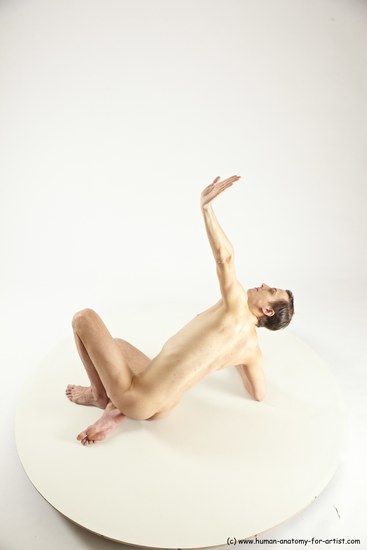 Nude Man White Sitting poses - simple Athletic Short Brown Sitting poses - ALL Multi angles poses Realistic