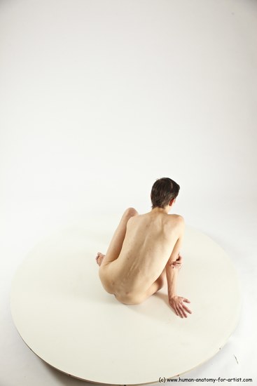 Nude Man White Sitting poses - simple Athletic Short Brown Sitting poses - ALL Multi angles poses Realistic