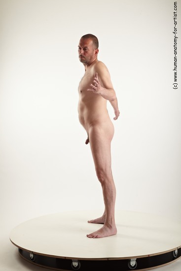 Nude Man White Standing poses - ALL Average Short Brown Standing poses - simple Realistic