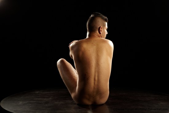 Nude Man Another Sitting poses - simple Average Short Brown Sitting poses - ALL Realistic