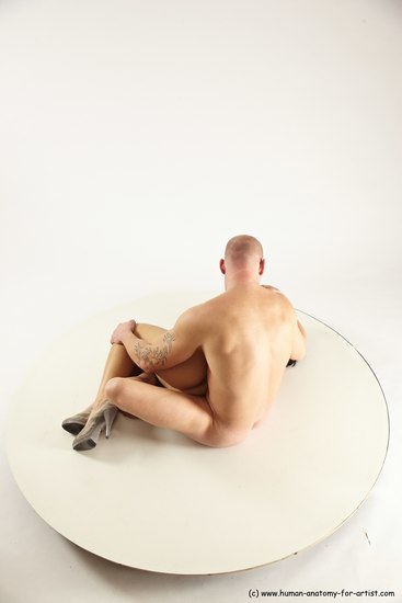 Nude Woman - Man White Sitting poses - simple Slim Bald Sitting poses - ALL Multi angles poses Realistic