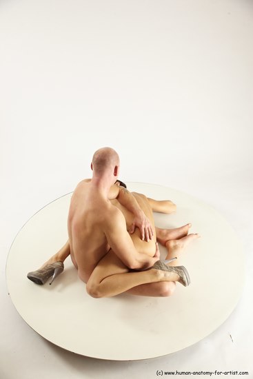 Nude Woman - Man White Sitting poses - simple Slim Bald Sitting poses - ALL Multi angles poses Realistic