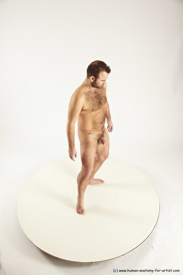 Nude Man White Standing poses - ALL Average Short Brown Standing poses - simple Multi angles poses Realistic