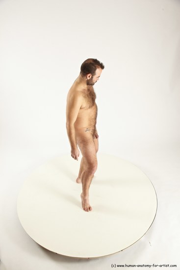 Nude Man White Standing poses - ALL Average Short Brown Standing poses - simple Multi angles poses Realistic