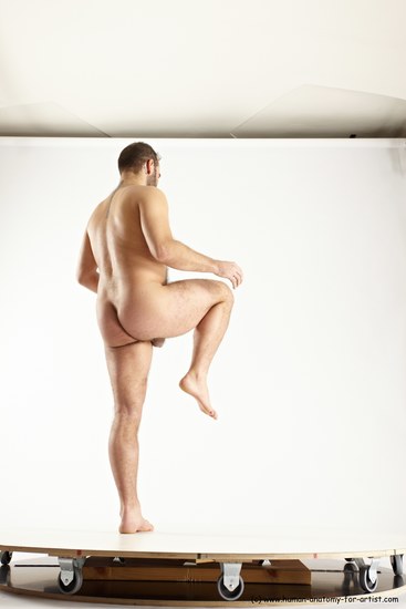 Nude Man White Standing poses - ALL Average Short Brown Standing poses - simple Multi angles poses Realistic