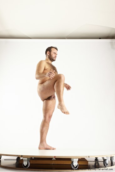 Nude Man White Standing poses - ALL Average Short Brown Standing poses - simple Multi angles poses Realistic