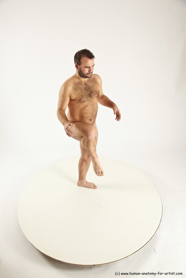 Nude Man White Standing poses - ALL Average Short Brown Standing poses - simple Multi angles poses Realistic