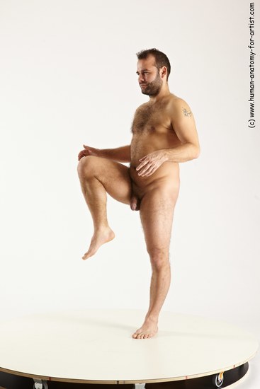 Nude Man White Standing poses - ALL Average Short Brown Standing poses - simple Multi angles poses Realistic