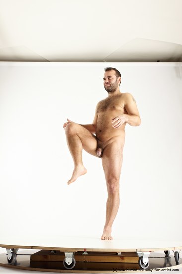 Nude Man White Standing poses - ALL Average Short Brown Standing poses - simple Multi angles poses Realistic