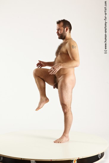 Nude Man White Standing poses - ALL Average Short Brown Standing poses - simple Multi angles poses Realistic