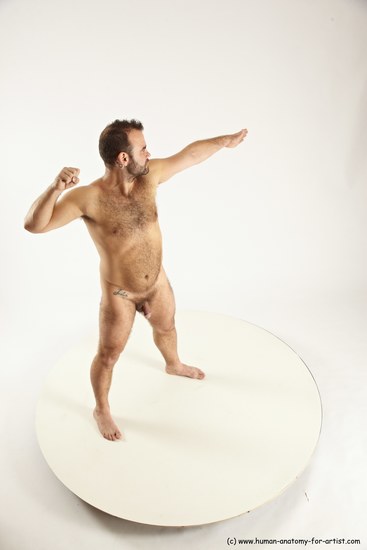 Nude Man White Standing poses - ALL Average Short Brown Standing poses - simple Multi angles poses Realistic